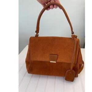 Zara Brick City Bag Purse Rust Brown Suede READ